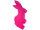 bunny styrofoam standing 38 x H 80 x 10cm pink