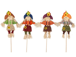 scarecrow on stick "Sunflower" 50 x 23cm, 4 pcs.