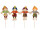 scarecrow on stick "Sunflower" 50 x 23cm, 4 pcs.