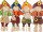 scarecrow on stick "Sunflower" 50 x 23cm, 4 pcs.