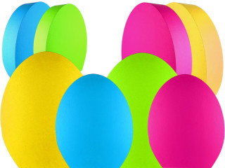 Ei stehend 2D Styrofoam versch. Grössen und Farben