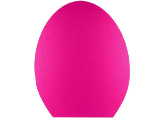 oeuf polystyrène 45 x 10 x H 58cm rose vif