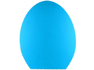 oeuf polystyrène 45 x 10 x H 58cm bleu