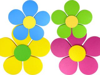 fleuraison "polystyrène" diff. couleurs et tailles