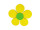 fleuraison "polystyrène" Ø 40cm jaune/vert