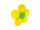 fleuraison "polystyrène" Ø 40cm jaune/vert