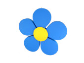blossoms "styrofoam" Ø 40cm blue/yellow