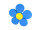 Blüte "Styrofoam" Ø 40cm blau/gelb