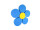 Blüte "Styrofoam" Ø 40cm blau/gelb