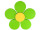 fleuraison "polystyrène" Ø 60cm vert/jaune