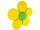 fleuraison "polystyrène" Ø 60cm jaune/vert