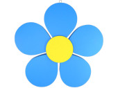 Blüte "Styrofoam" Ø 60cm blau/gelb