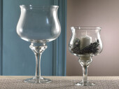 vase en verre "tulipe" diff. tailles