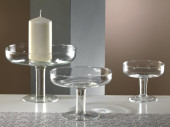 glass vase "bowl on stem" h 12 x Ø 14cm