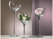glass stem vase coppa various sizes