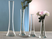 vase en verre "solifleur X" h 25 x Ø 3,5cm
