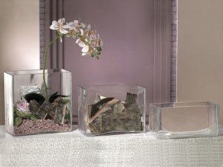 glass vase "rectangle" h 10 x 20 x 10cm