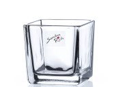vase en verre "cube" 6 x 6 x 6cm