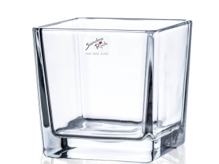 glass vase "cube" 10 x 10 x 10cm