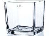 glass vase cube 14 x 14 x 14cm