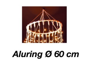 anneau en alu pour des rideaux lumineux Ø 60cm