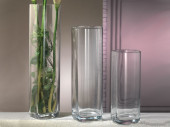 vase en verre "square" h 32 x 11,5 x 11,5cm