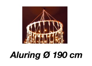 anneau en alu pour des rideaux lumineux Ø 190cm