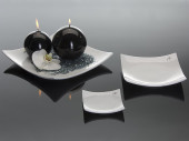 porcelain plate "SQUARE" white h 3,5 x 22 x 22cm