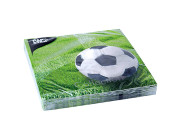 serviettes en papier "football sur gazon" 33 x 33cm 20 pièces
