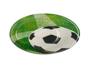 assiette en carton "football sur gazon" 10 pcs.