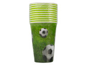 gobelets en carton "football sur gazon" lot de...