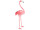 flamingo "feathers" head up h 105cm