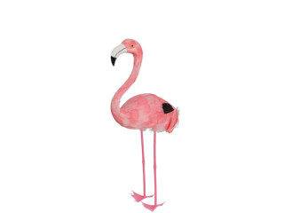 flamingo "feathers" head up 28 x 12 x h 55cm