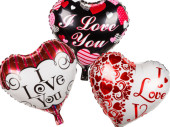 ballon de film "coeur - I Love You" diff. versions