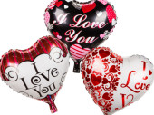 Folienballon Herz - I Love You versch. Versionen