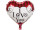 ballon de film "coeur - I Love You" blanc-pink/rouge