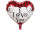 Folienballon "Herz - I Love You" weiss-pink/rot