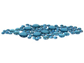 glass nuggets Ø 17 - 45mm, 500g light blue