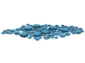 pépites de verre Ø 17 - 45mm, 500g bleu clair