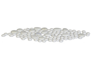 glass nuggets Ø 17 - 45mm, 500g white