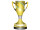 cup for hanging gold-white 41cm