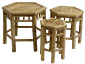 bamboo table set 3-pcs. natural