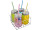 verres à boire 4-pcs. incl. panier