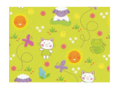 wrapping paper "kids design" green/colorful...