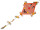 cerf-volant "Sunflower" 64 x 50cm, l 145cm orange