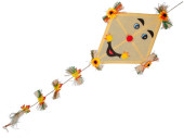 cerf-volant "Sunflower" 64 x 50cm, l 145cm jaune