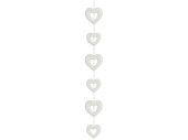 Herzkette "Paper Rope"Kontur weiss, 135cm lang,...
