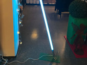 Acrylstandfuss doppelt klar für 2 Neonstäbe...