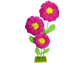 Chrysanthemen 3-tlg. pink Paper, auf Platte, 92cm hoch...