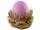 Ei im Bast-Nest klein rosa Ø 16cm x H 16cm